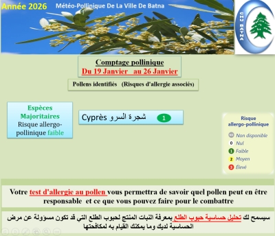 Bulletin Allergo-Pollinique Hebdomadaire